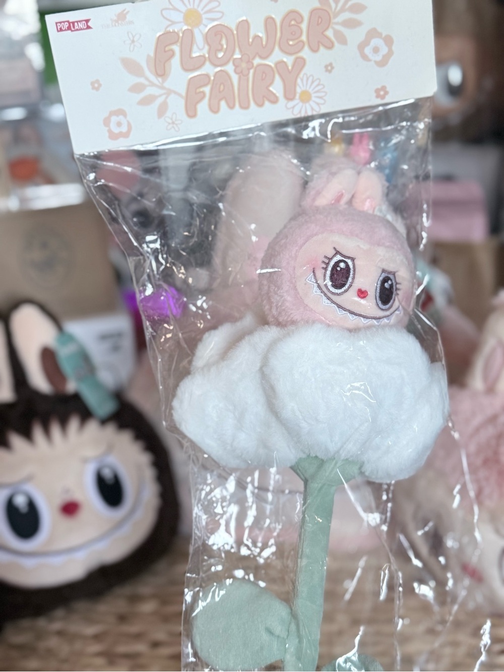 POP MART Labubu Mokoko Flower Plush – Rare Overseas Release (Not Sold in USA)